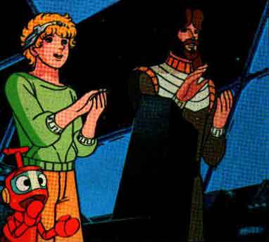 Ulysses, Telemachus and Nono applauding