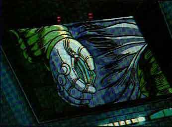 The spaceman's hand