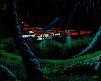 The lander landing